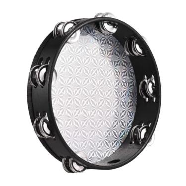 Imagem de LiebeWH Instrumento Musical de Metal de Metal de de Pandeiro Portátil para Festas de Canto de karaokê (10 polegadas)