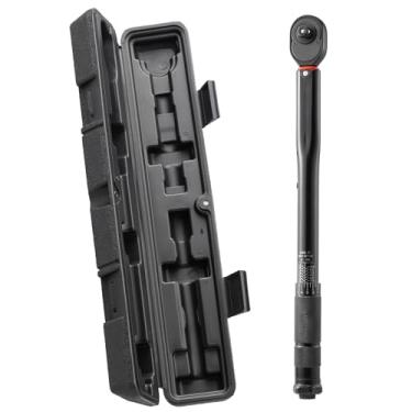 Imagem de Shewtme Chave de torque de 3/20.3 cm, alcance de 19-110 Nm, chaves de torque de cabeça catraca reversível com escalas de alcance duplo, para bicicleta, motocicleta, carro, manutenção (preta, 19-110 Nm