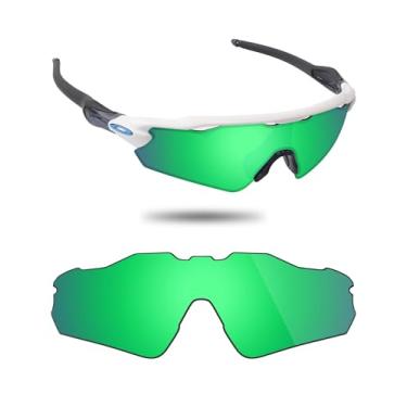 Imagem de Fiskr Lentes polarizadas de substituição compatíveis com óculos de sol Oakley Radar EV Pitch OO9211, resistente a impactos e ajuste perfeito - verde esmeralda