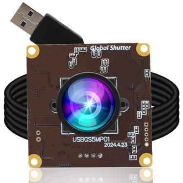 Imagem de ELP Módulo De Câmera Usb 5Mp Global Shutter 50Fps Para Computador Uvc Usb2.0 Lightburn Camera Para Gravador A Laser Câmera De Pc De Alta Velocidade 60Fps Câmera Web Grande Angular Para Transmissão A