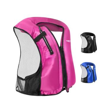Imagem de Owntop Colete inflável para mergulho com snorkel adulto para homens e mulheres, colete de natação para esportes aquáticos para mergulho com snorkel, caiaque, natação, paddle, jaqueta de natação