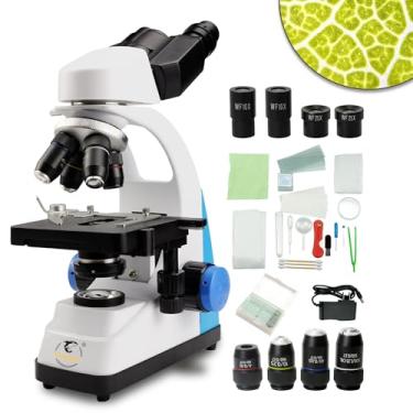 Imagem de Grampus Microscópio Binocular Composto Profissional Grampus, Oculares Wf10X Wf25X, Ampliação De 40X-2500X, Iluminação Led, Condensador Abbe, Platina Mecânica Dupla Camada Com Paquímetro