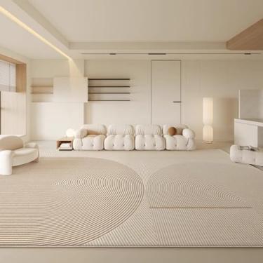 Imagem de Tapetes grandes para sala de estar, tapete macio e fofo para sala de estar, tapete grosso para estudo, estilo creme, decoração de quarto (200x250 cm/A)