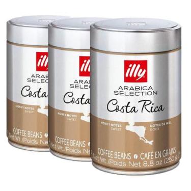 Imagem de Café Illy Em Grãos Costa Rica Kit 3 Latas De 250G - Illy café