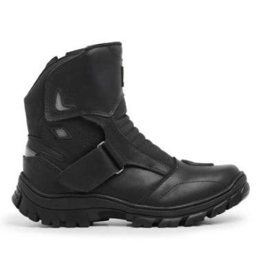 Imagem de Coturno Motociclista Masculino Bota Motocross Couro Legitimo-Masculino