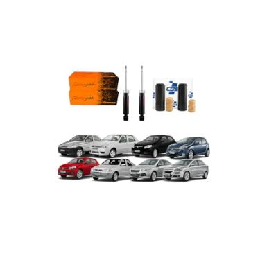 Imagem de Par Amortecedor + Kits Traseiro Palio Siena 1996 Até 2016