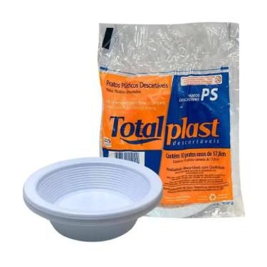 Imagem de Prato Descartável Cumbuca Fundo 15Cm Sobremesa C/50 Branco