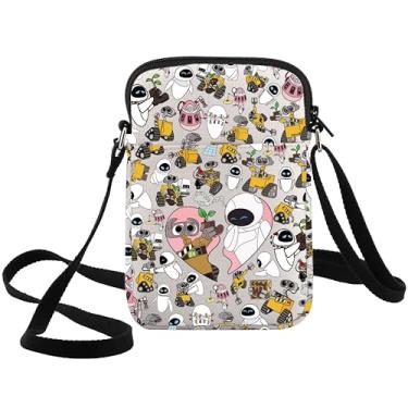 Imagem de WZMPA Robot & Eve Bolsa tiracolo Robot Movie Lover Gift Cartoon Robot Shoulder Bag Captain B. McCrea Presente inspirado, Robot & Eve Cb, Ajuste