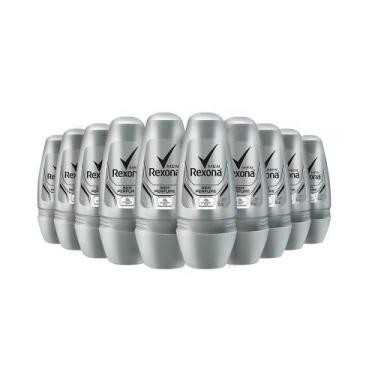 Imagem de Kit com 10 Desodorante Rexona Rollon 50Ml Men S/Per 67334016