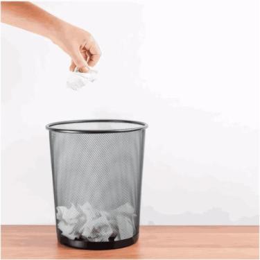 Imagem de Lixeira de Metal Vazado Redonda 10 Litros Escritório Sala - Yeet