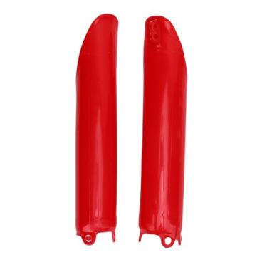 Imagem de GOTOTOP 1 par de Tampas de Choque de Guarda do Garfo Dianteiro, 13,39 Polegadas Red Abs Motorcycle Fork Choque Protetor para CR125 CR250 CR500 1993-2007