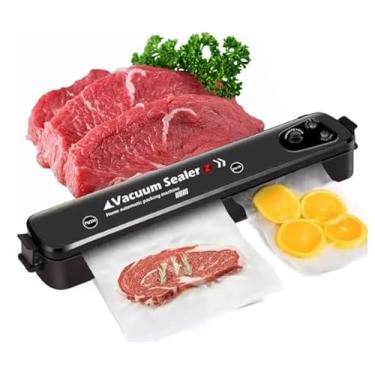 Imagem de Seladora a Vácuo Portátil, Máquina de Embalar Alimentos, Conservação Doméstica, Preta