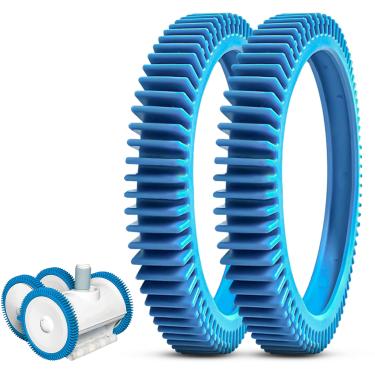 Imagem de AR-PRO Pacote com 2 pneus traseiros de substituição para limpador de piscina – Compatível com modelos Hayward Poolvergnuegen de 4 rodas, substitui o número de peça 896584000-082 – Pneus traseiros para