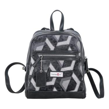 Imagem de TartanAire Mochila vintage para laptop feminina casual fashion bolsas de viagem com grande capacidade para livros escolares, Cinza escuro, 11.4*4.7*9.4 inches