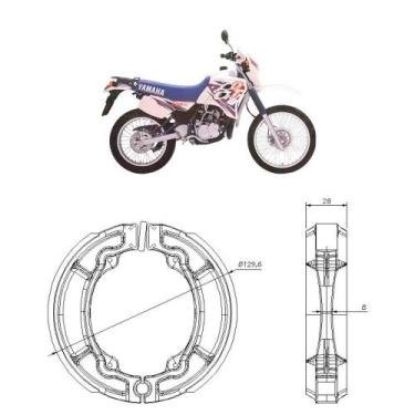 Imagem de Patim Lona Freio Cobreq Yamaha DT 200 1987-1992