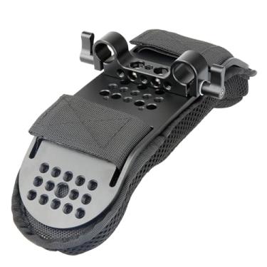 Imagem de NICEYRIG Suporte de ombro estável/almofada de ombro para câmera de vídeo DV/DC sistema de suporte DSLR Rig (bloco de trilho de 15 mm)