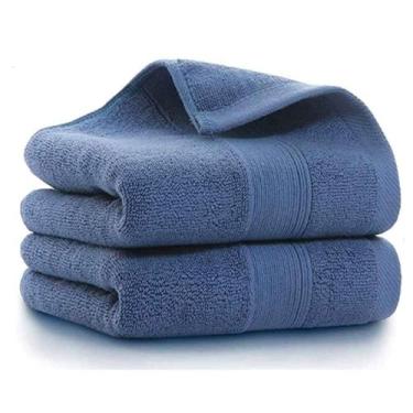 Imagem de Conjunto de 2 toalhas de mão LRUUIDDE Bathroom Algodão 14x30cm azul