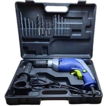 Imagem de Furadeira de Impacto Reversível de 810W + 15 brocas e Maleta - Carrefo