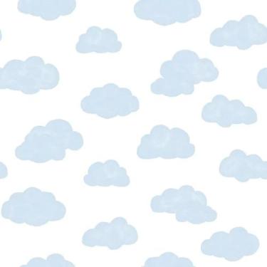 Imagem de Papel de Parede Vinílico Sonhos Ref 4236 nuvens Azul 52cm x 10m - Bobi