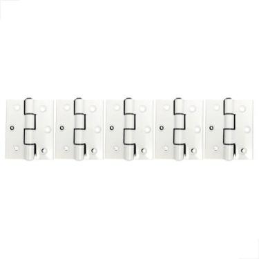 Imagem de Dobradiça 70x70 Porta De Alumínio Branco Impo 5 Unidades - Fast Vidros