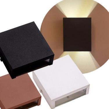 Imagem de Kit 2 Arandelas 2 Focos Externa Parede Muro Alumínio Ar1110 - IDEALLUM