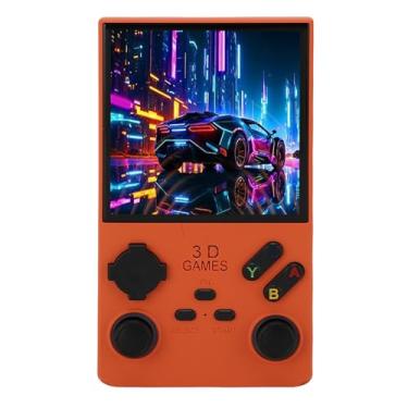 Imagem de VBESTLIFE Console de Jogos Portátil Retro, Construído Em Jogos Clássicos, 45 Simuladores, para Linux, Tela HD de 4 Polegadas, Cartão de 256 GB, Console Portátil de de Bolso (Laranja)