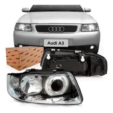 Imagem de Farol Dianteiro Audi A3 / 01 a 06  Lado Esquerdo (Motorista) - MARCA
