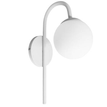 Imagem de Luminária Globo Cabeceira Arandela Parede Jabuticaba Branco - IluminAq