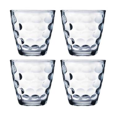Imagem de Kit 4 Peças Transparente Copos Vidro Redondo Bangkok 250ML - WELLMIX, 