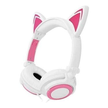 Imagem de Fone Ouvido Orelha De Gato Com Led Luz Headphone P2 - Point Mix