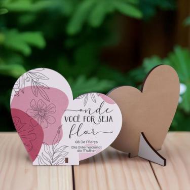 Imagem de Kit 30 Lembrancinhas Coração Dia Internacional das Mulheres - Delipart