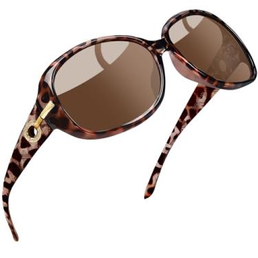 Imagem de Óculos de Sol Feminino, Joopin Óculos de Sol Polarizado Proteção UV, Óculos Escuros para Mulheres, Óculos Escuros Borboleta, Óculos de Sol Brilhantes de Rhinestone (Concha de Tartaruga/Marrom)