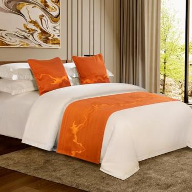 Imagem de Lenço de corredor de cama moderno de luxo para cama corredores e cachecóis confortáveis sem desbotamento protetor de cama queen king toalha de extremidade de pé de cama decoração de quarto hotel