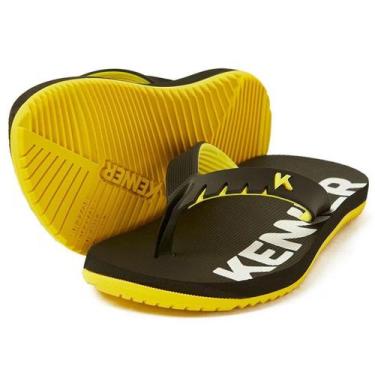 Imagem de Chinelo Infantil Kenner Red Kids - Preto e Amarelo, 27/28