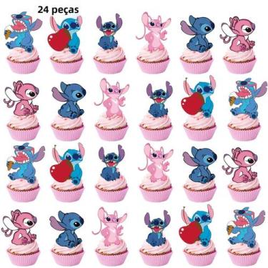 Imagem de Topo De Bolo De Aniversário Stitch, Decorações Para Festas E Temas - M