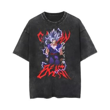 Imagem de Camiseta Vintage Masculina Dragon Ball Z Vegeta Manga Curta Ajuste Sol