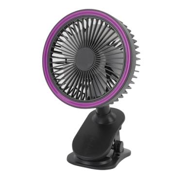 Imagem de AUNMAS Clipe Portátil No Ventilador, USB Recarregável 360 ° Rotativo Silencioso e Recarregável Mini Ventilador de Refrigeração Pessoal Com Grampo para Carro de Escritório Em Casa Ao Ar (Cinza escuro)