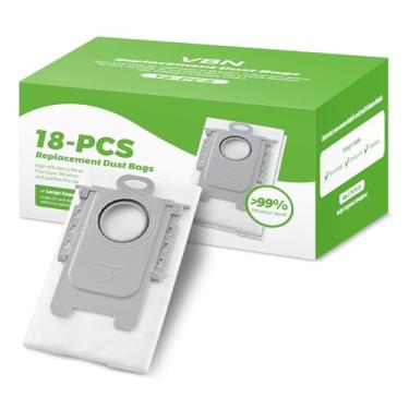 Imagem de VBN Pacote com 18 sacos de pó Q5 para Roborock Q5, Q5+, Q5 Max+, S8 Pro Ultra, S8+, S7 Max Ultra, S7 Maxv Ultra, Q8 Max+ e Q7 Max+ Robot Vacuum, Grande Capacidade de 3,5L, Substituições de Saco de