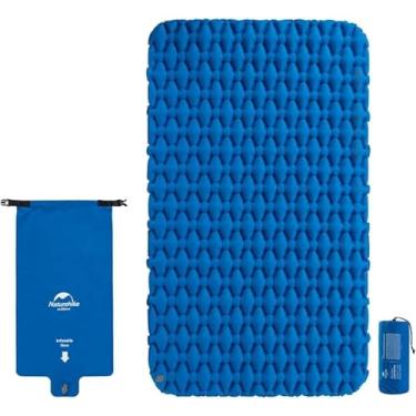 Imagem de windhike Naturehike Almofada de Dormir Inflável para Campismo Individual/Duplo, Ultraleve Durável 6,5 cm de espessura, Tapete de Ar Compacto para Caminhadas, Viagens, Mochila e Exterior (Azul-Duplo)