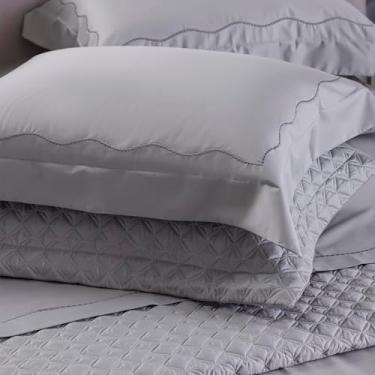 Imagem de FRONHA RAGGIO DI LUNA BREEZE CINZA 100% ALGODÃO CETIM 400 FIOS 50X90