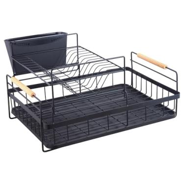 Imagem de ESCORREDOR DE LOUCAS DUPLO BREMEN PRETO 44x31x24cm