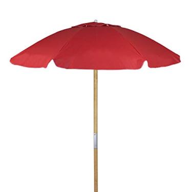 Imagem de Guarda-Sol Bagum Vara De Madeira - 2,0 M - Vermelho