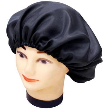 Imagem de Touca Santa Clara Cetim Preto Anti Frizz 1Un