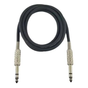 Imagem de 2X Cabo P10 Stereo X P10 Stereo Trs 2 Metros Balanceado Niqu