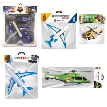 Imagem de Avião de Brinquedo Helicóptero Aeronave Meninos Lembrancinha - BS TOYS