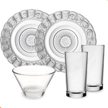 Imagem de Jogo De Pratos Fundos C/13 Peças Aparelho De Jantar Em Vidro - CEDAR G