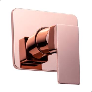 Imagem de SOFTINOX Acabamento para Registro Monocomando Base Deca em Metal Rose Gold – Compatível com Registros 3/4 de Chuveiro e Banheira, Design Slim Moderno e Acabamento Premium Luxuoso