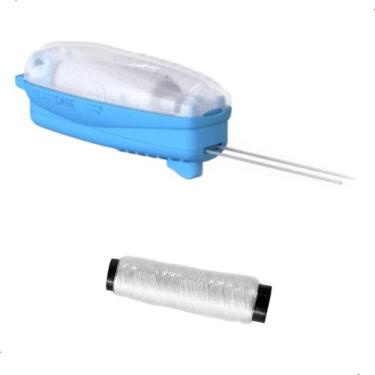 Imagem de Porta Elastricot Com Iscador Garra Peixe + Elastricot 100m, Porta Elas