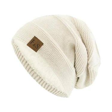 Imagem de Gorro de Inverno Unissex com Forro de Pele - Gorro de Caveira Casual d