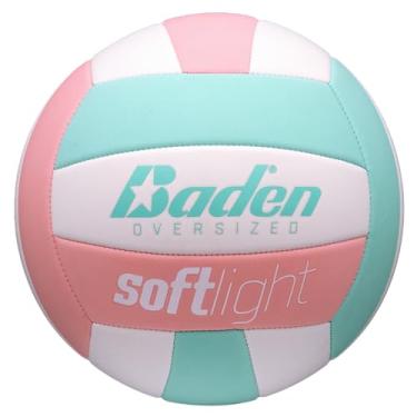 Imagem de Baden | Softlight VXT2 | Capa FlexFoam sem picadas | Treinamento de vôlei juvenil grande | K-5 jogadores juvenis | 20% maior + mais leve | Bola oficial da BYOP (verde mar/rosa macio)